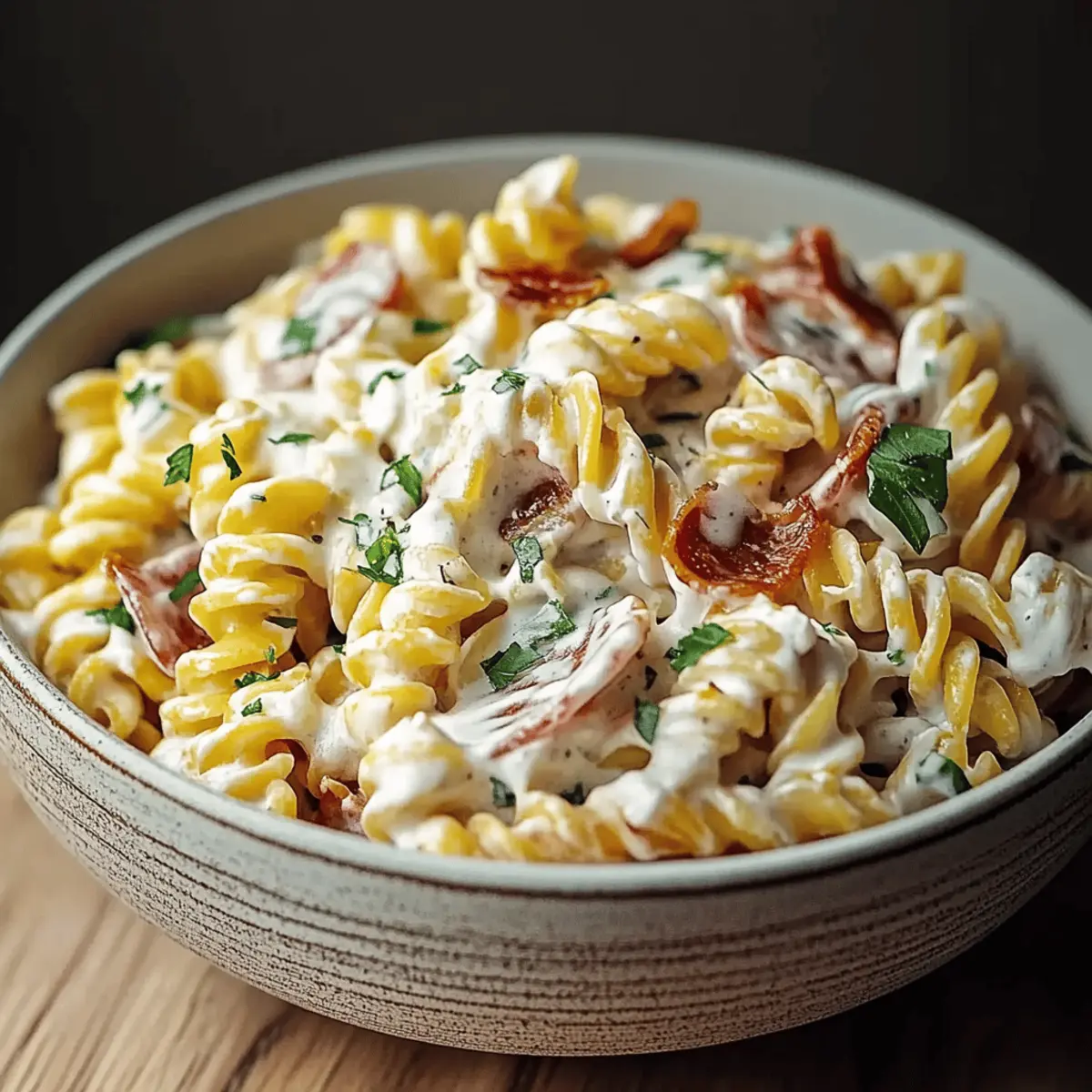 Creamy Bacon Ranch Pasta Salad
