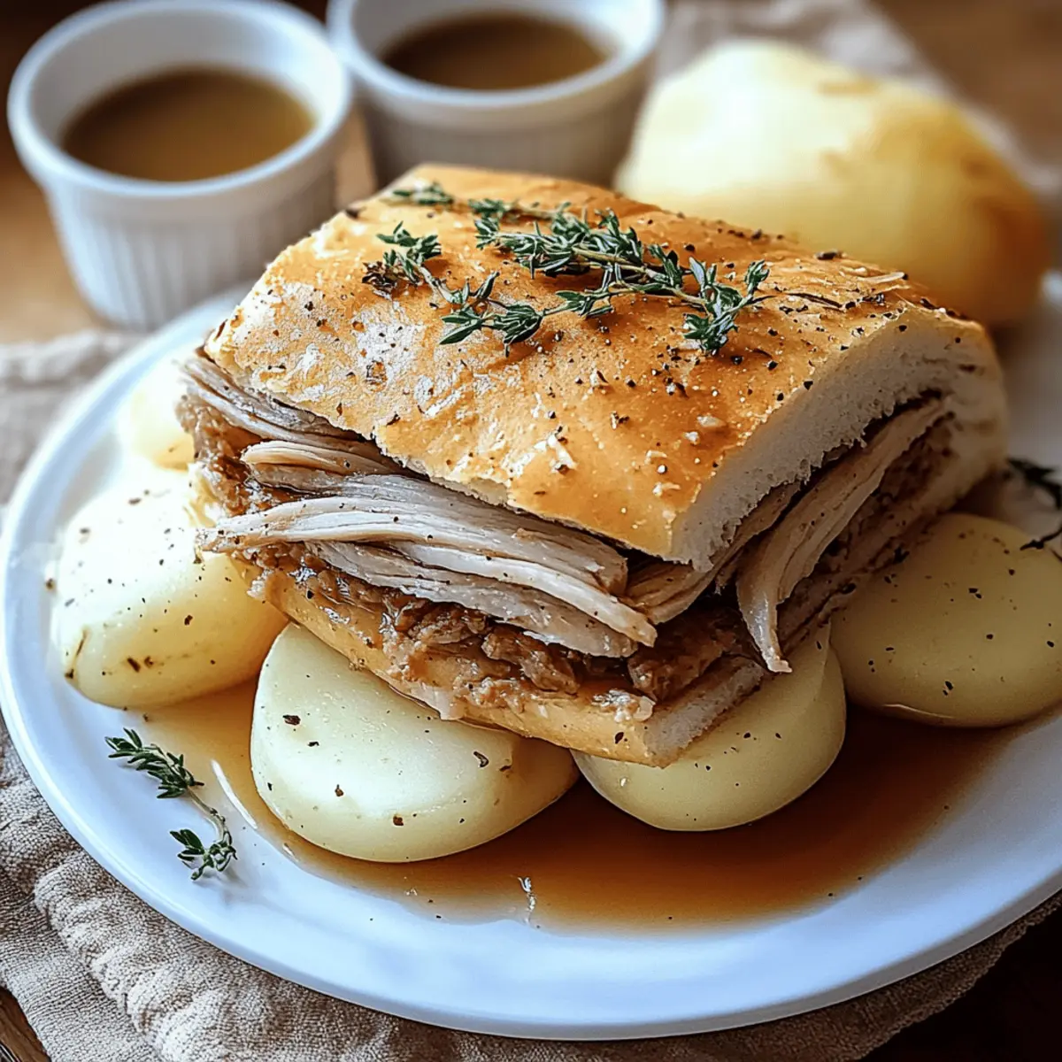 Savory Roasted French Dip Sandwich