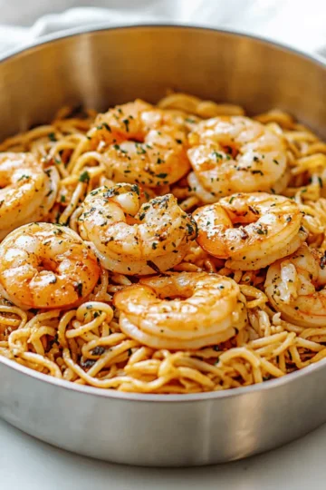 Old Bay Garlic Shrimp Pasta