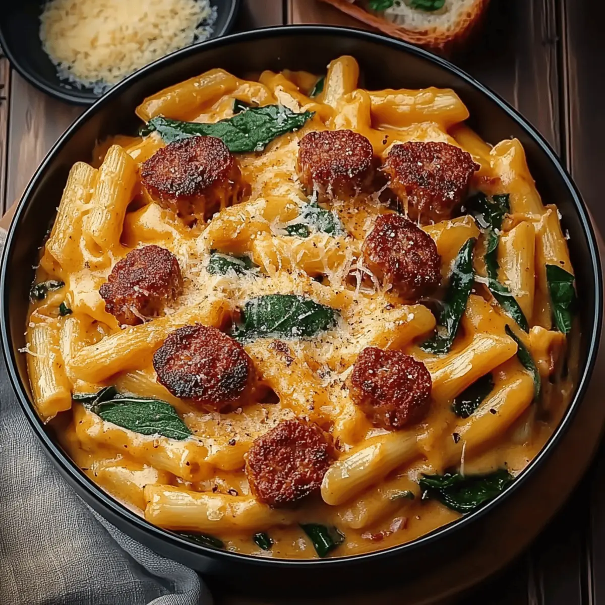 One Pot Creamy Cajun Sausage Pasta