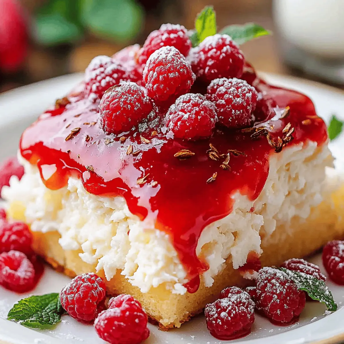 Raspberry Zinger Poke Cake