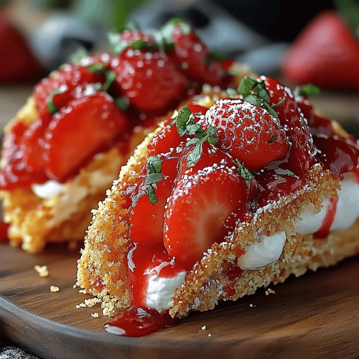 Strawberry Crunch Cheesecake Tacos