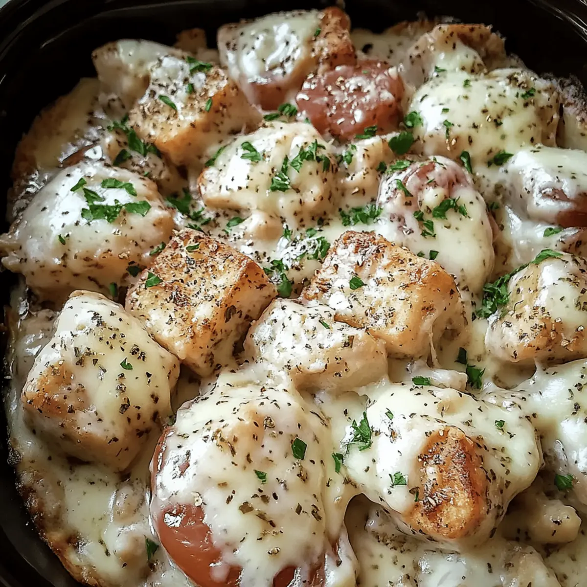 Crockpot Garlic Parmesan Chicken And Potatoes