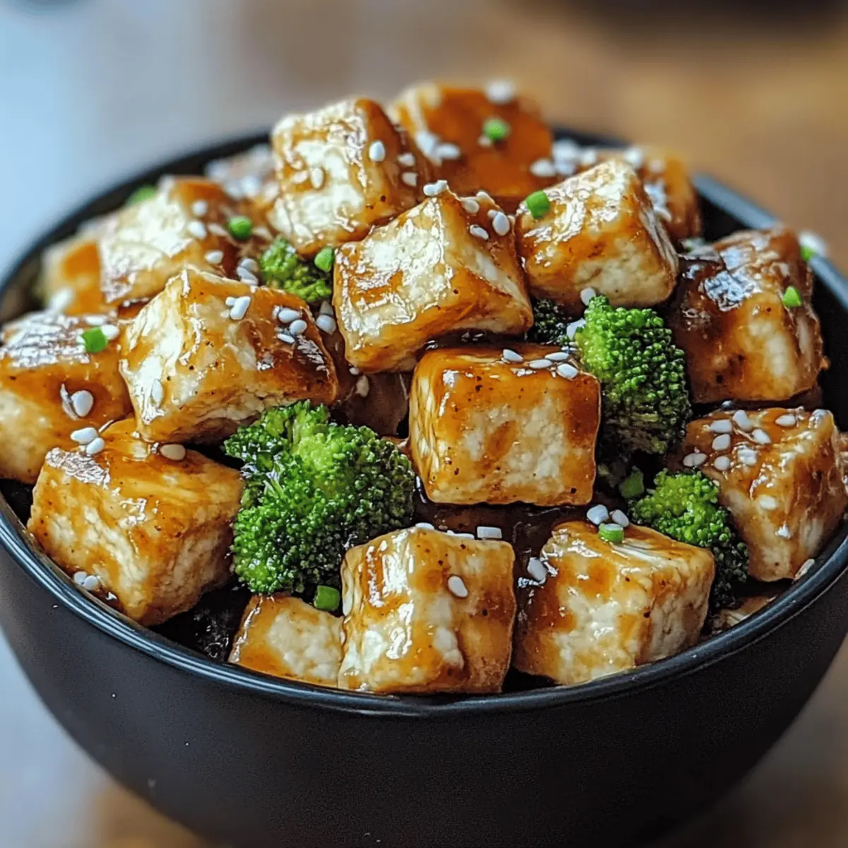 Crispy Honey Garlic Tofu
