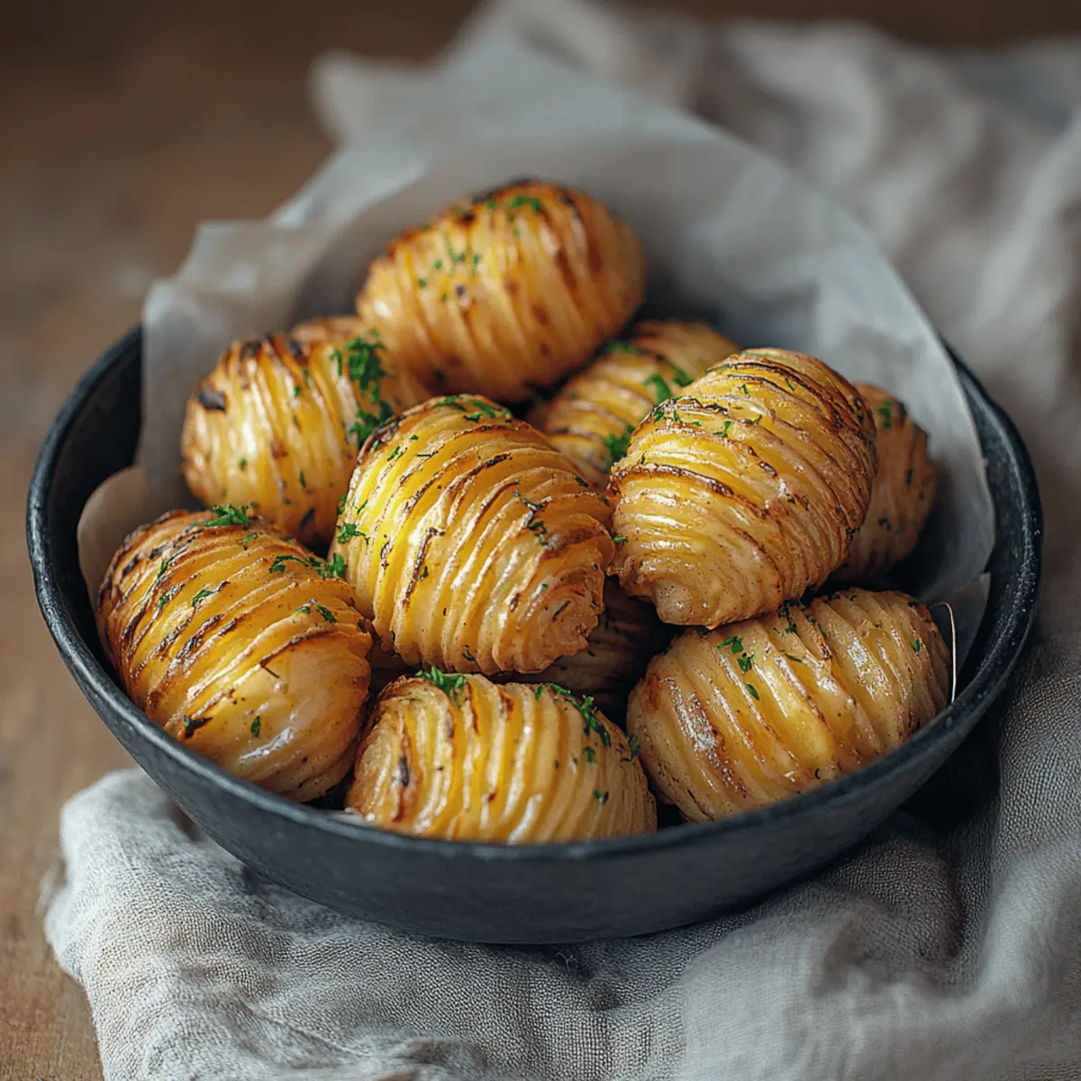 Oven-Baked Mini Hasselback Potatoes with Vegan Cajun Mayo