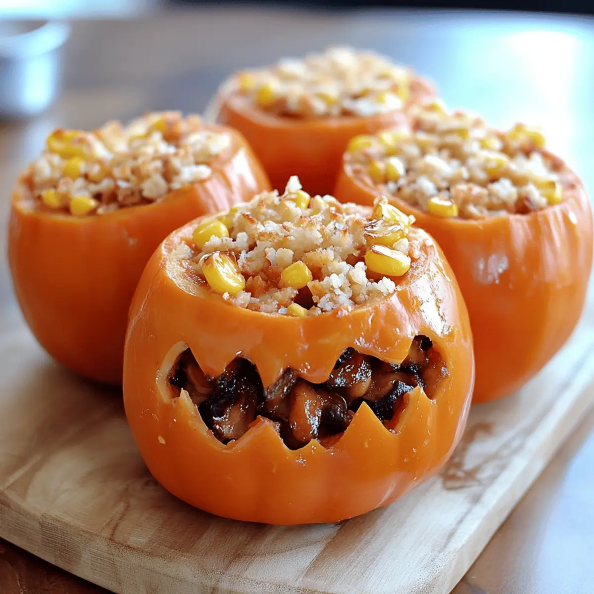 Shredded Chicken & Rice Stuffed Peppers