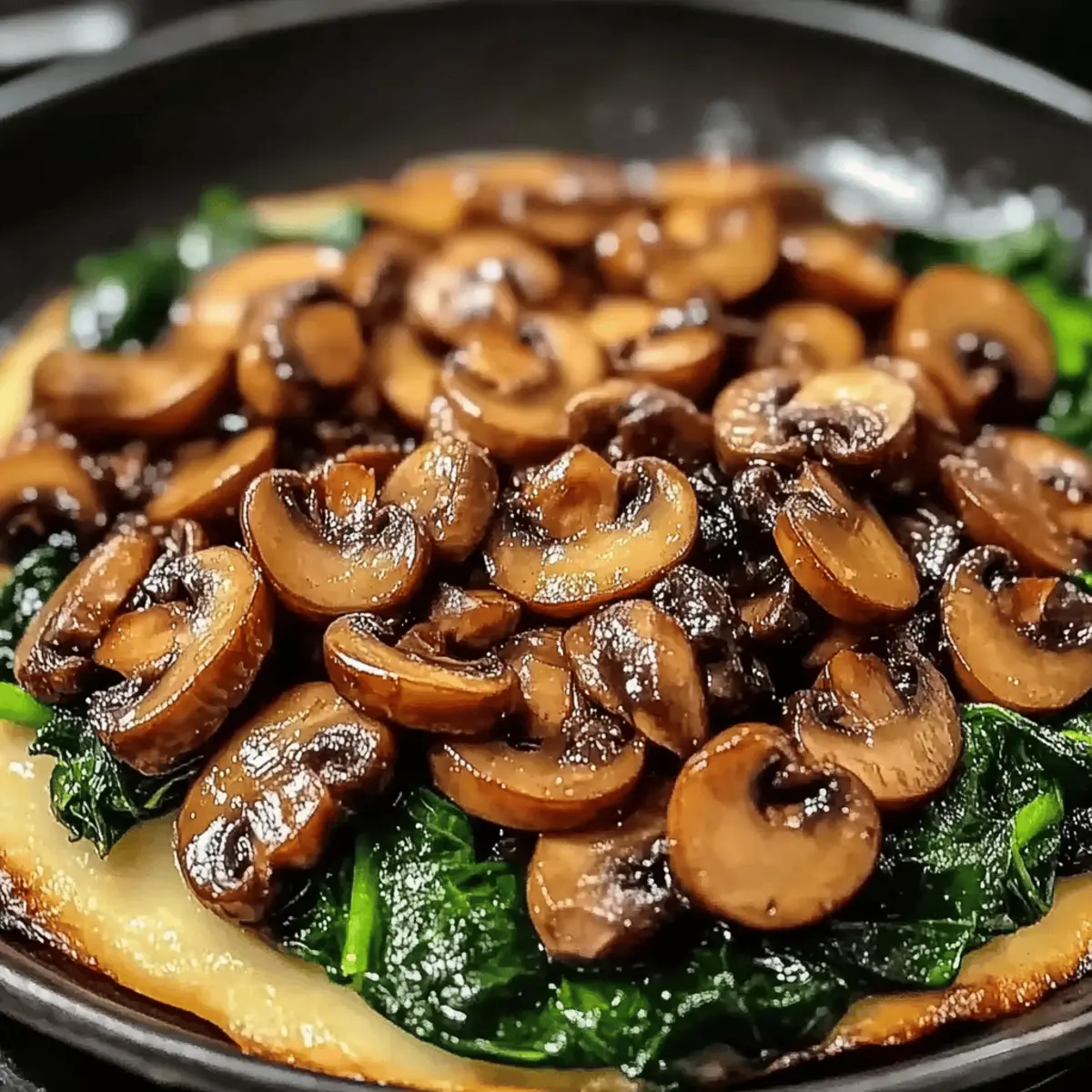 Sauteed Mushrooms with Spinach
