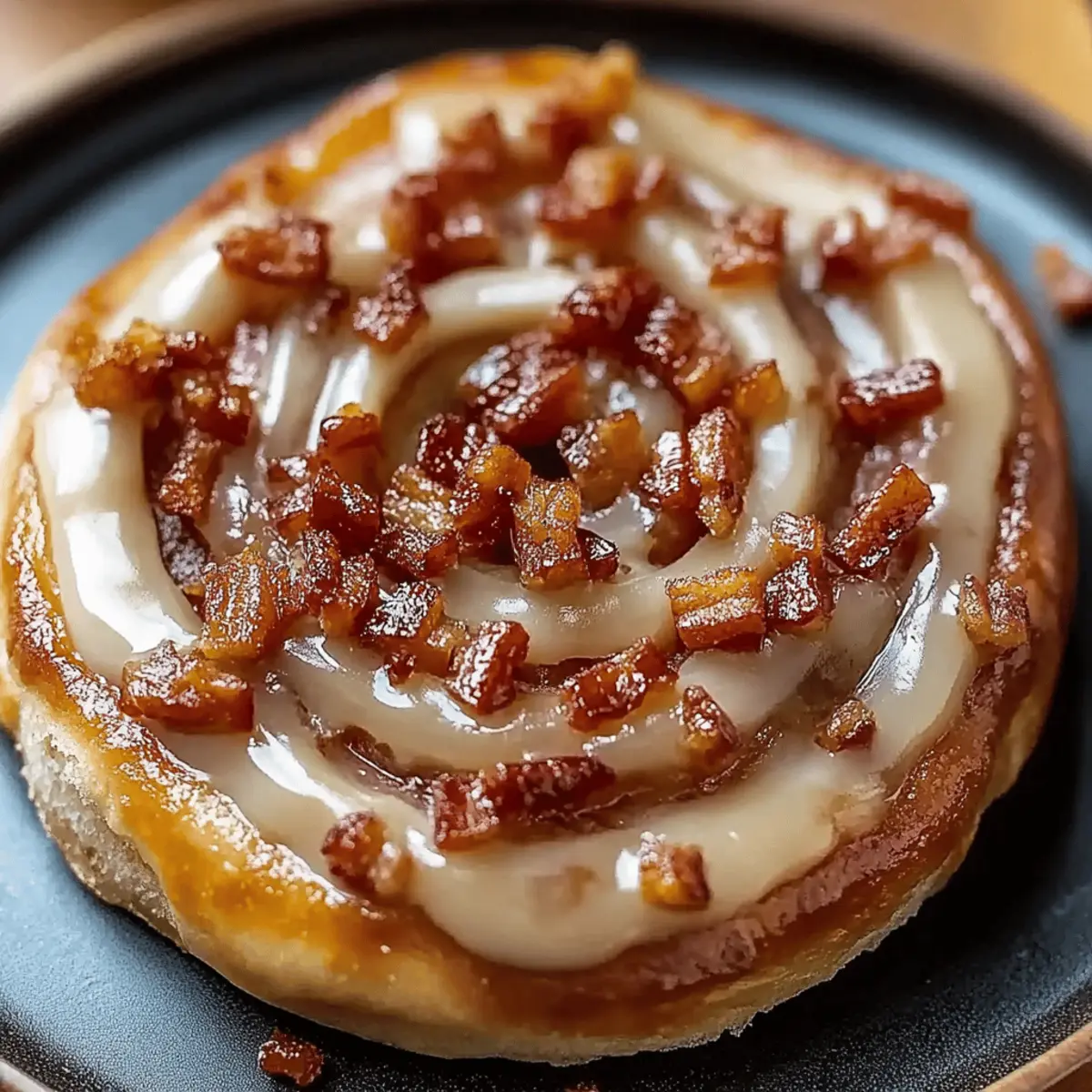 Bourbon Maple Beef Bacon Cinnamon Rolls