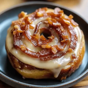 Bourbon Maple Beef Bacon Cinnamon Rolls