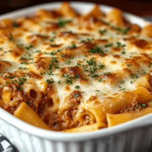 Cheesy Baked Rigatoni Pasta