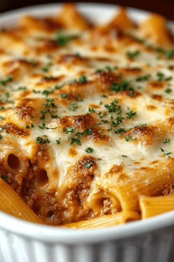 Cheesy Baked Rigatoni Pasta
