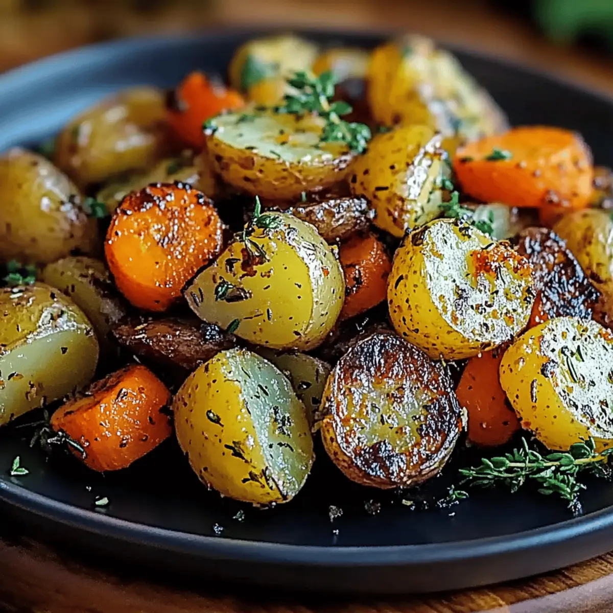Garlic Herb Roasted Potatoes, Carrots, and Zucchini