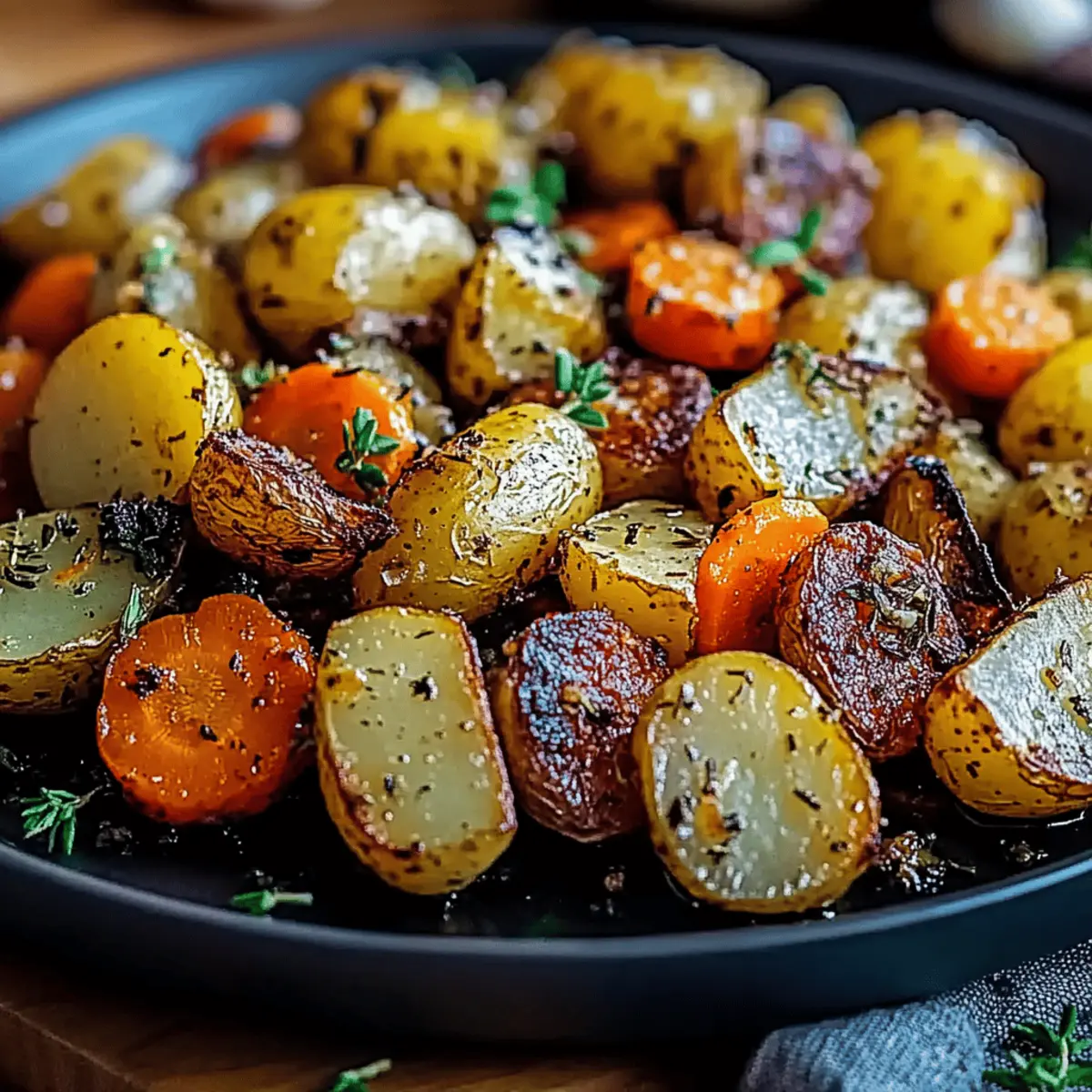 Garlic Herb Roasted Potatoes, Carrots, and Zucchini