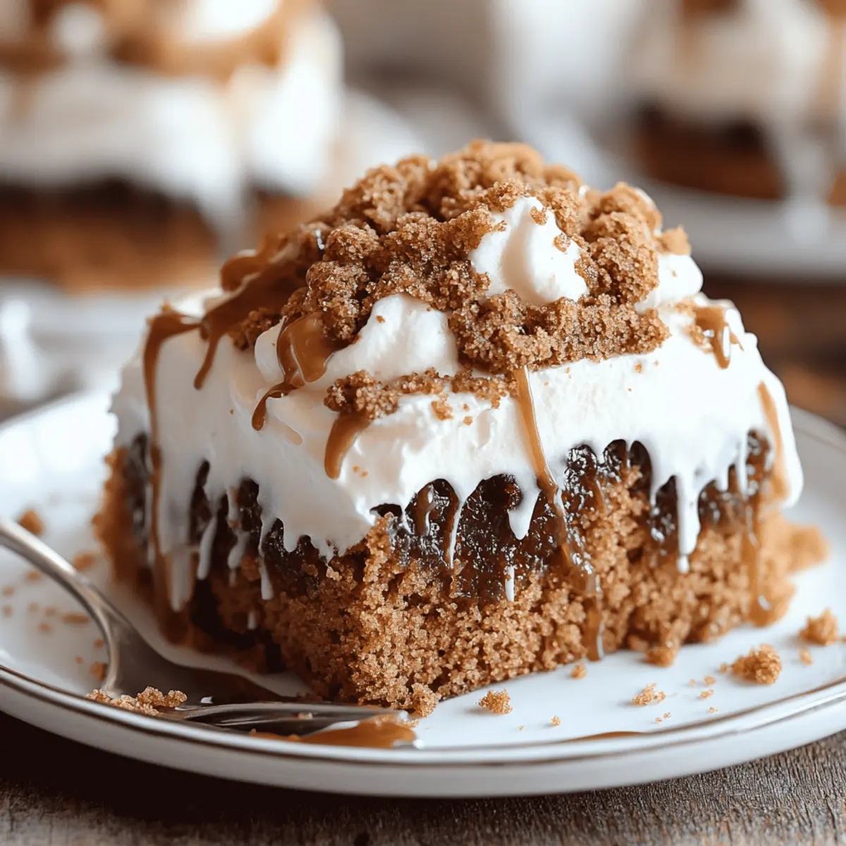 Gingerbread Poke Cake