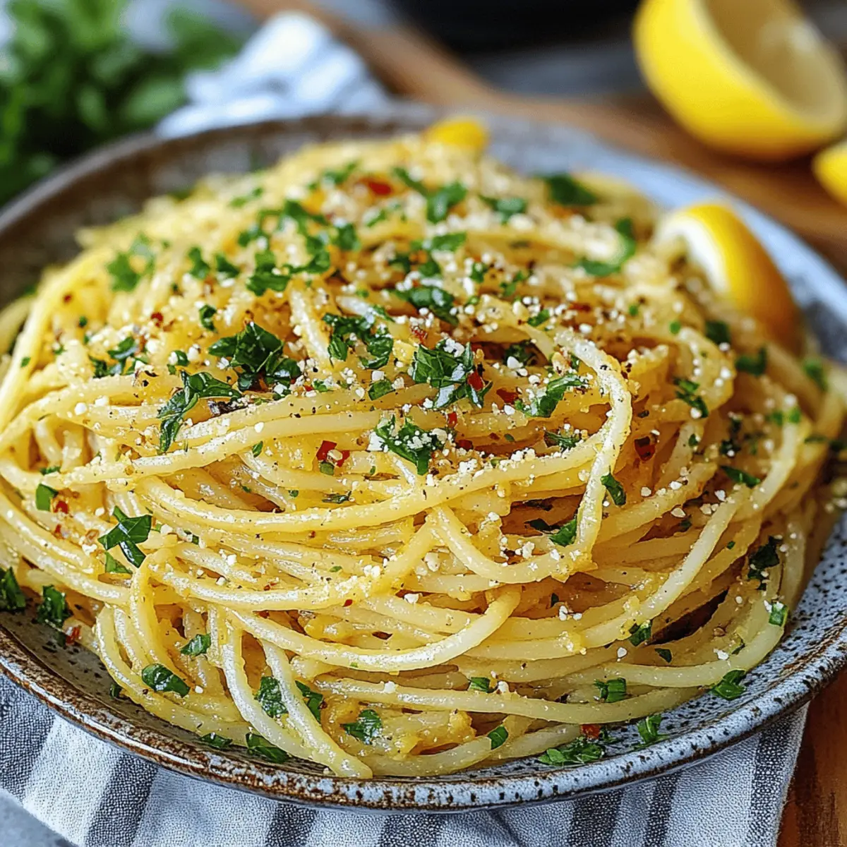 Italian Lemon Garlic Pasta