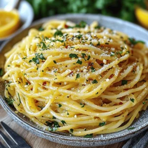 Italian Lemon Garlic Pasta