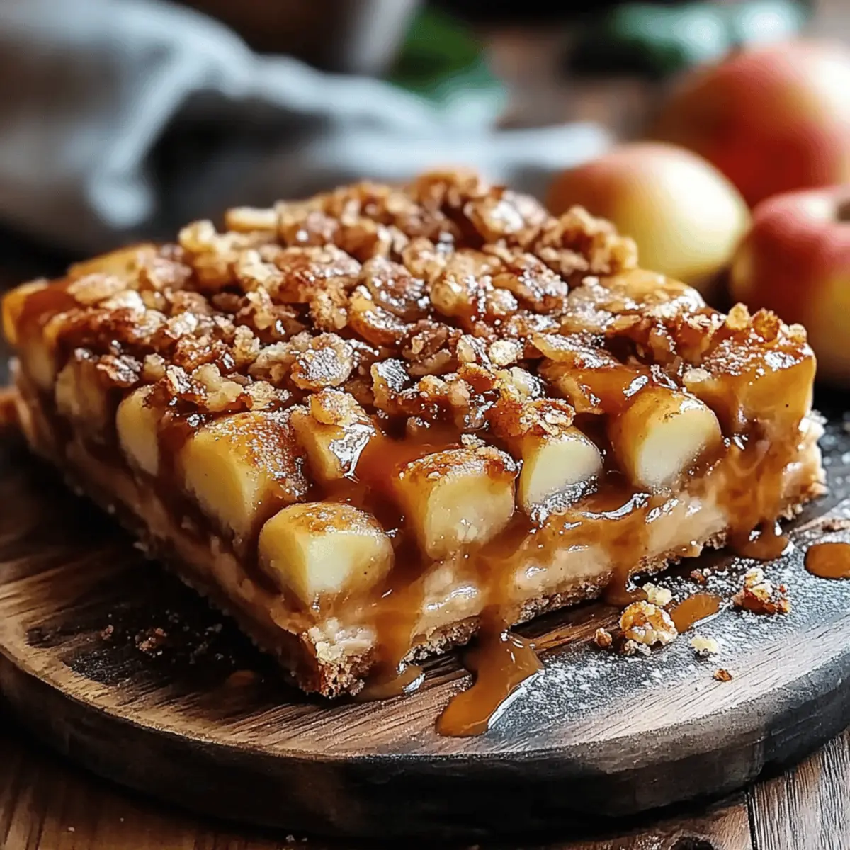 Salted Caramel Apple Bars