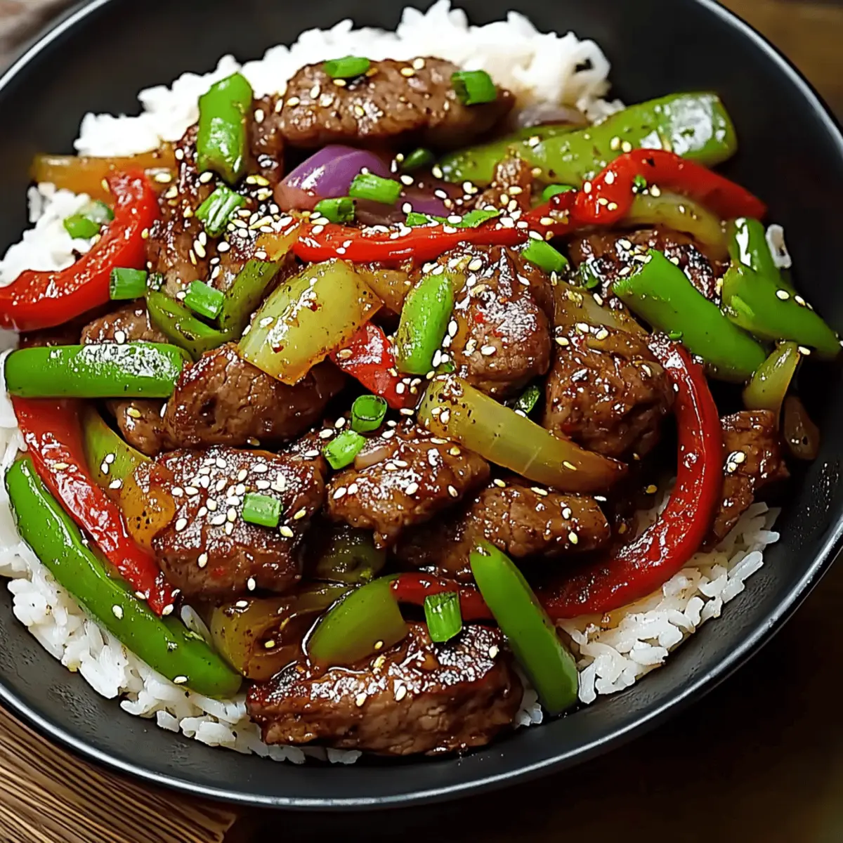 Sizzling Chinese Pepper Steak
