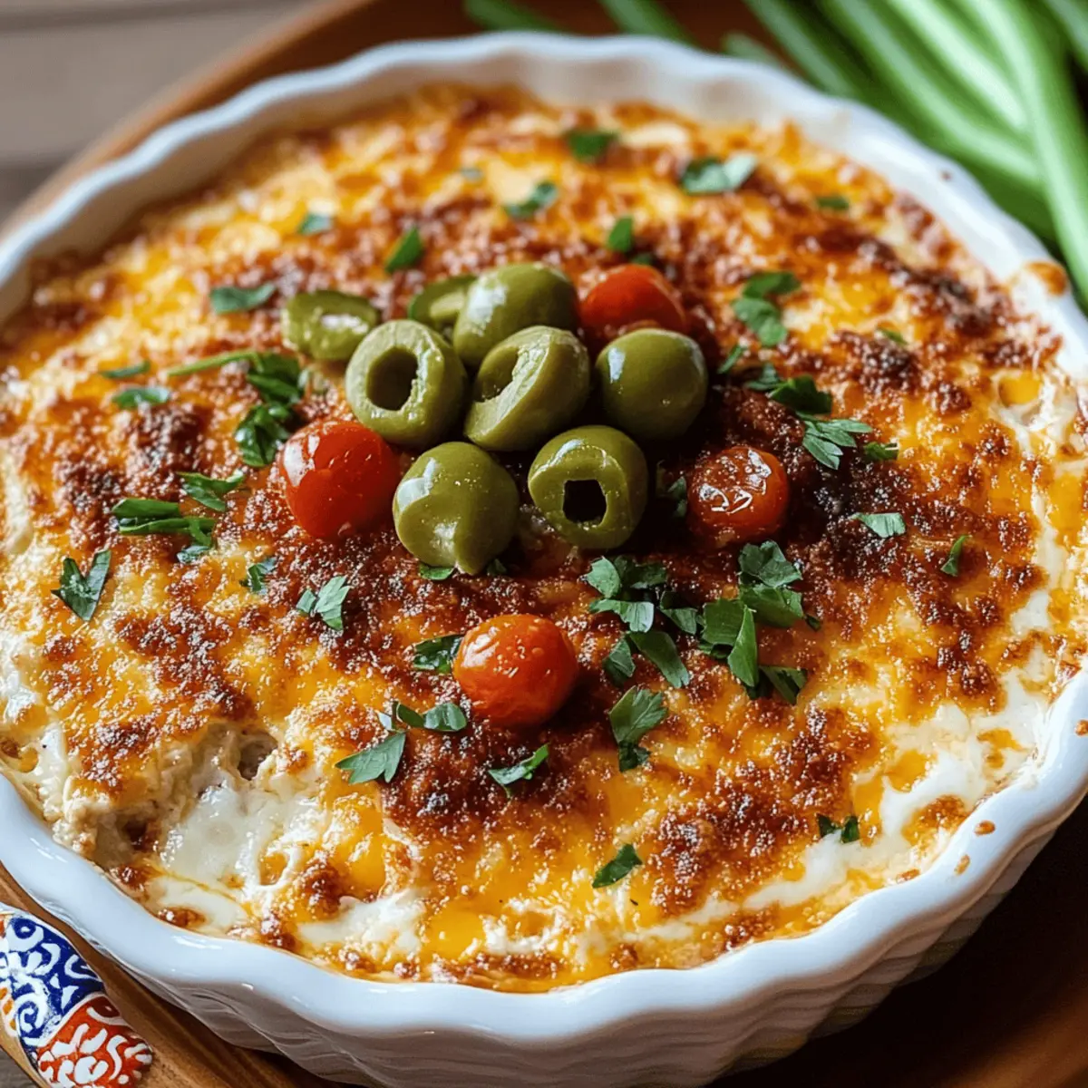 Spicy Cheesy Baked Football Dip