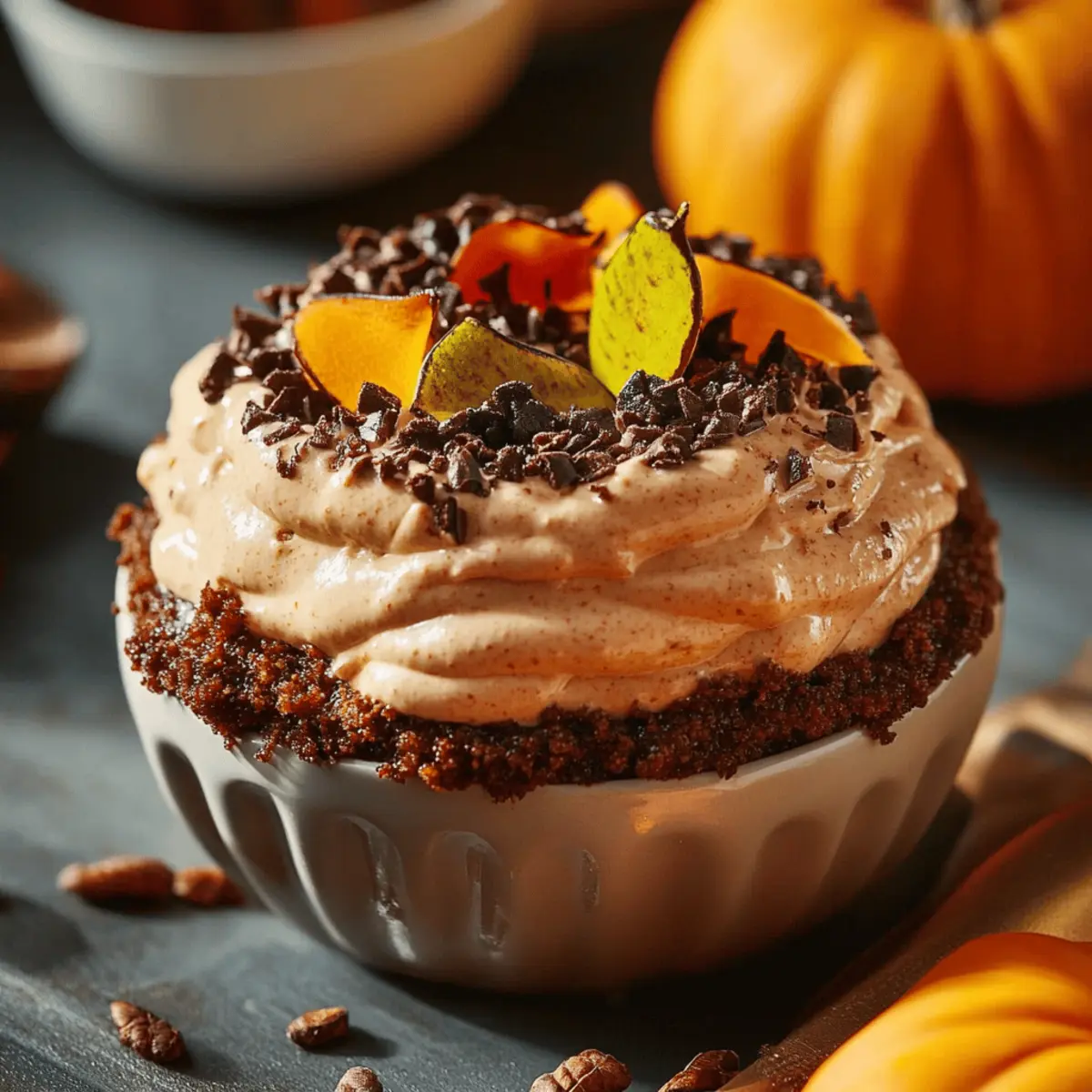 Pumpkin Cheesecake Dip with Crumbled Dirt