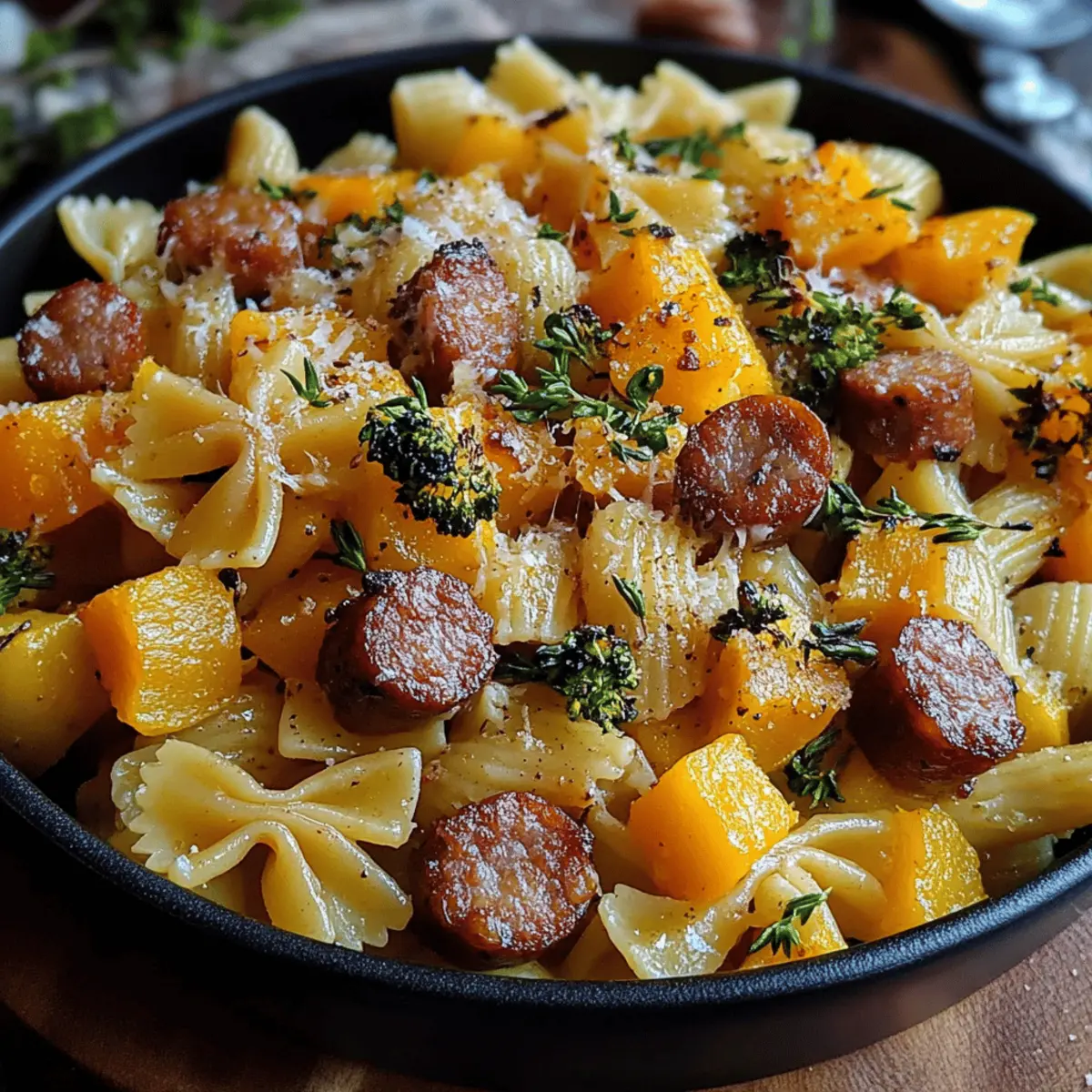 Autumn Sausage Pasta Squash