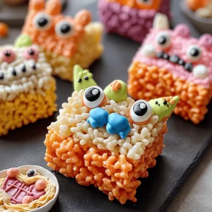 Pastel Halloween Monster Rice Krispie Treats