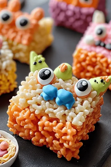 Pastel Halloween Monster Rice Krispie Treats
