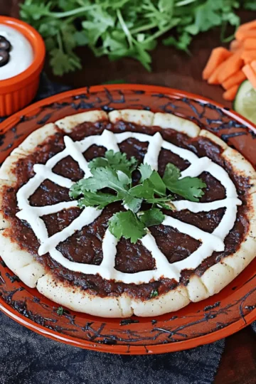 Spider Web Black Bean Dip