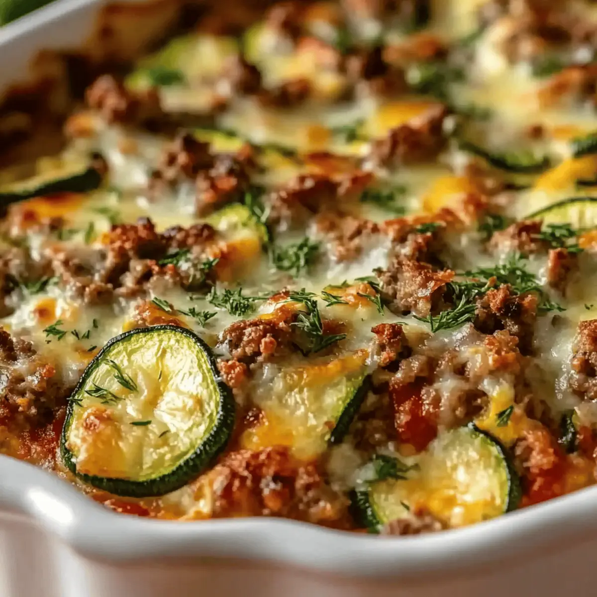 Ground Turkey Zucchini Casserole