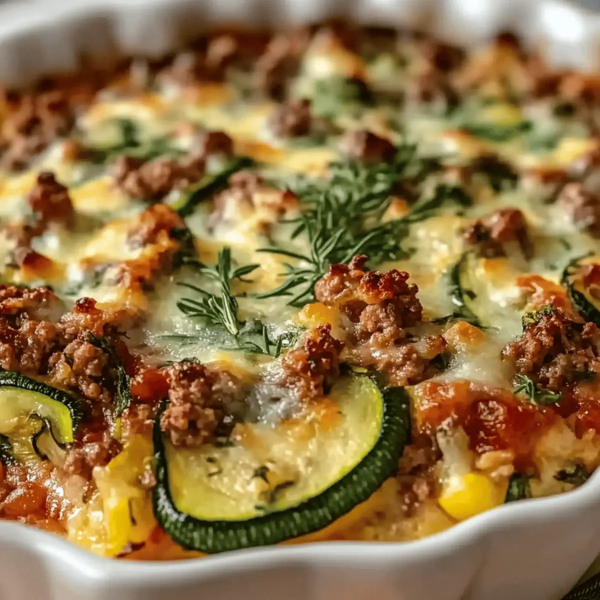 Ground Turkey Zucchini Casserole