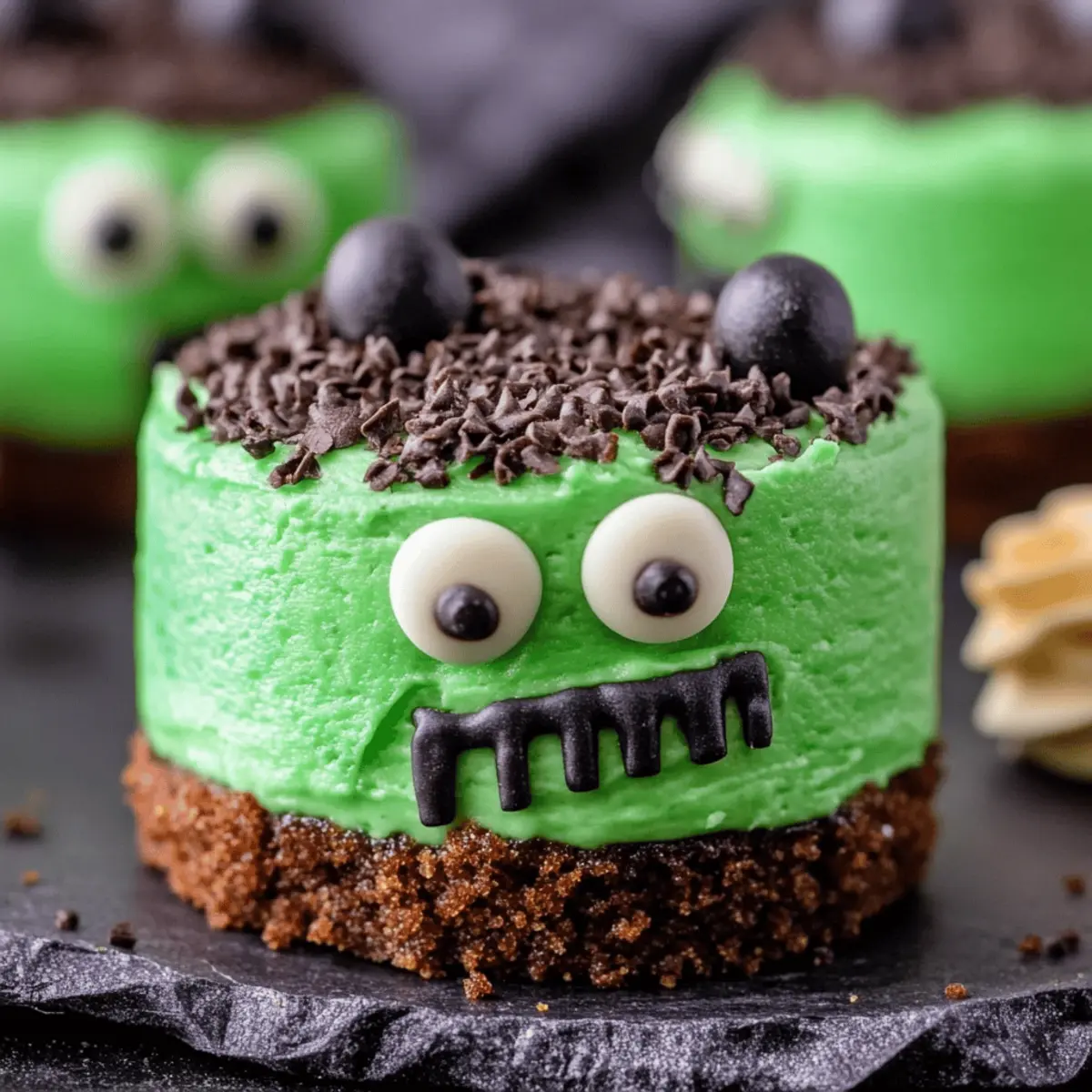 Frankenstein Mini Cheesecakes