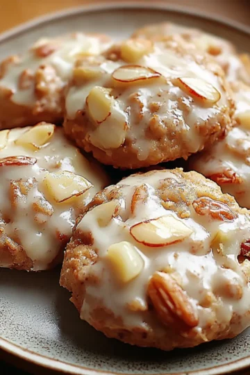Apple Cinnamon Cookies with Maple Glaze
