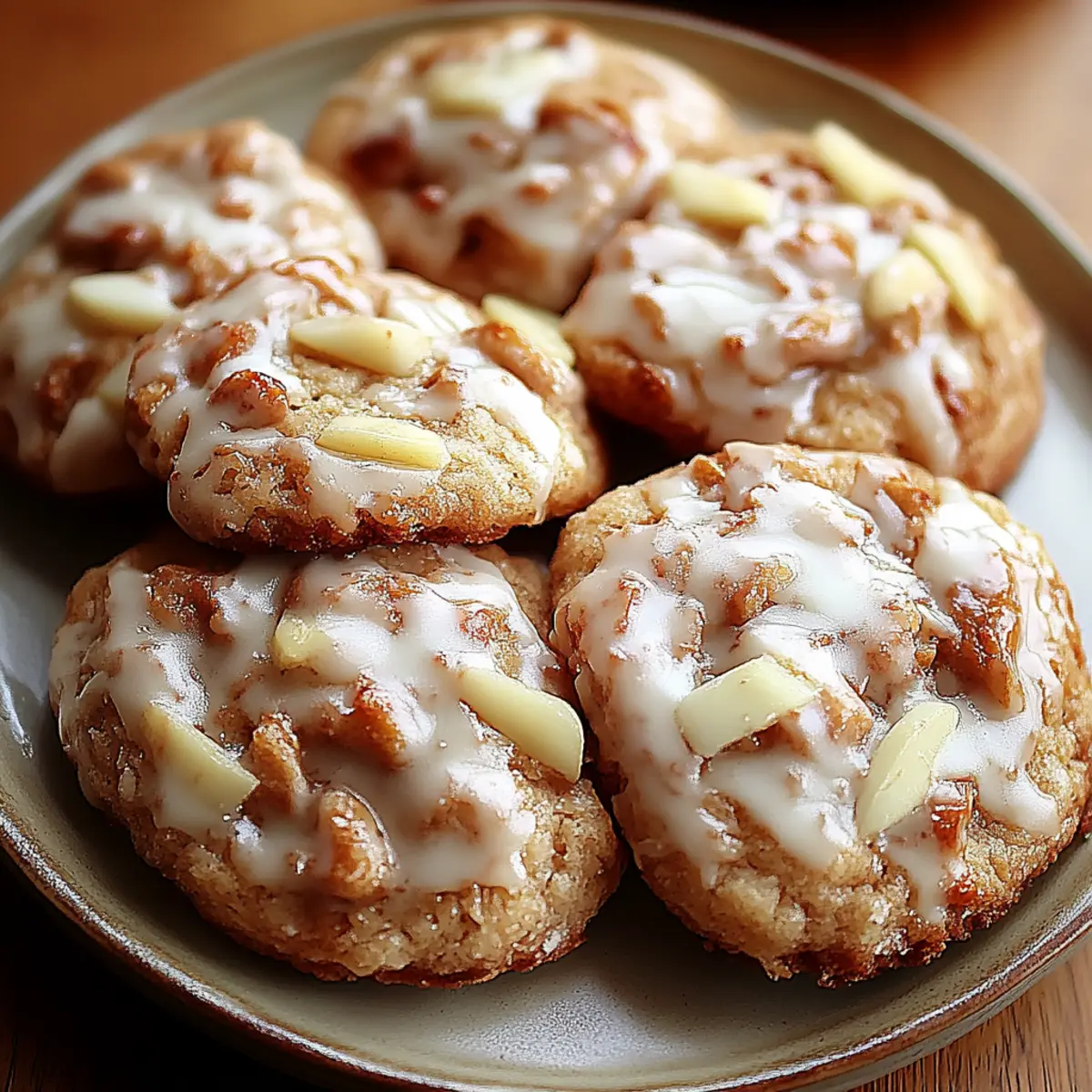 Apple Cinnamon Cookies with Maple Glaze