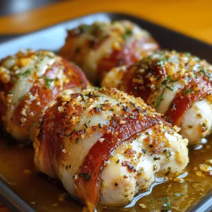 Bacon-Wrapped Garlic Parmesan Chicken