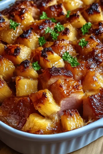 Brown Sugar Pineapple Ham Bake