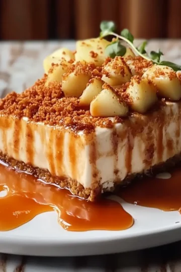 Caramel Apple Cheesecake Bars