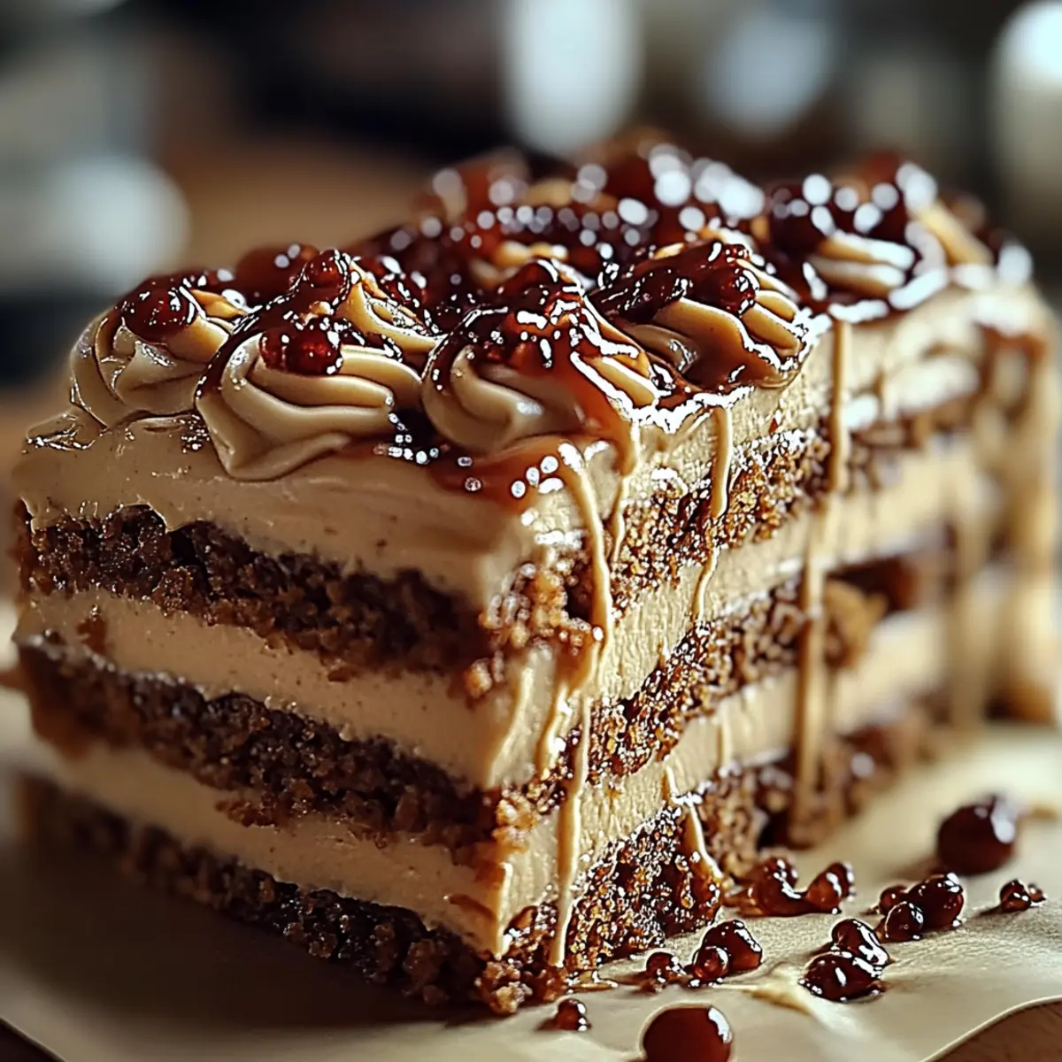 Caramel Coffee Buttercream Cake