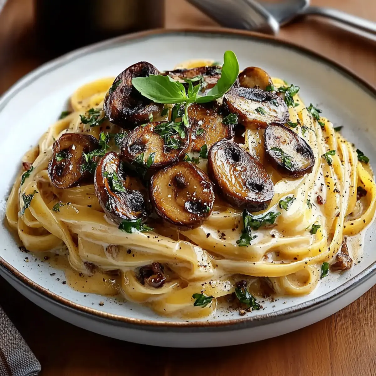 Caramelized Leek and Mushroom Gruyere Pasta
