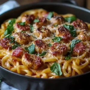 Chicken Apple Sausage One Pan Pasta