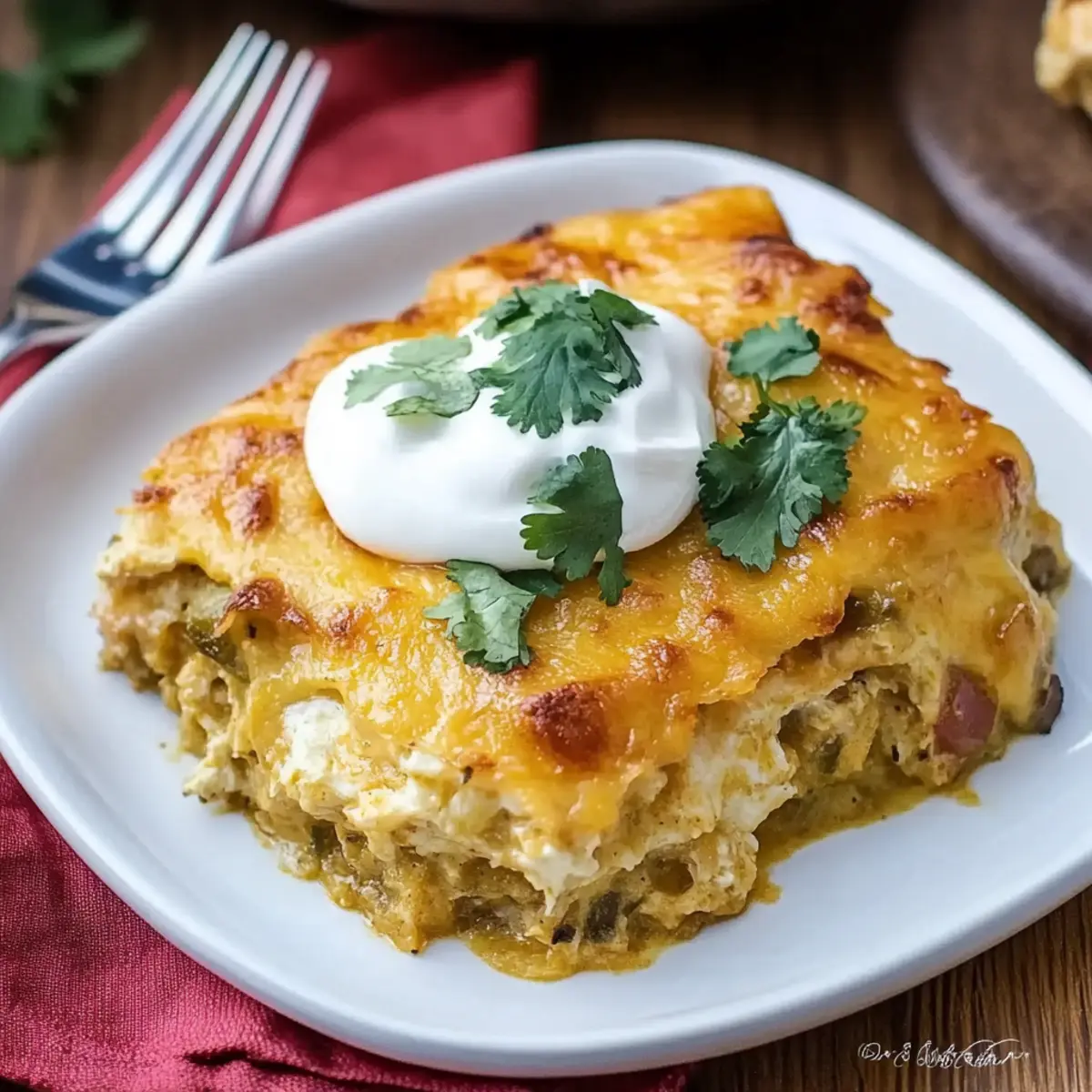 Chile Verde Chicken Tamale Casserole