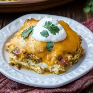 Chile Verde Chicken Tamale Casserole