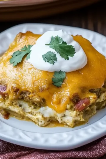 Chile Verde Chicken Tamale Casserole