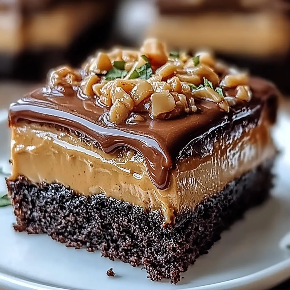 Chocolate Peanut Butter Poke Cake