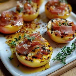 Grilled Apples with Prosciutto and Honey