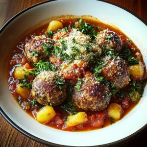 Hearty Spiced Italian Meatball Stew