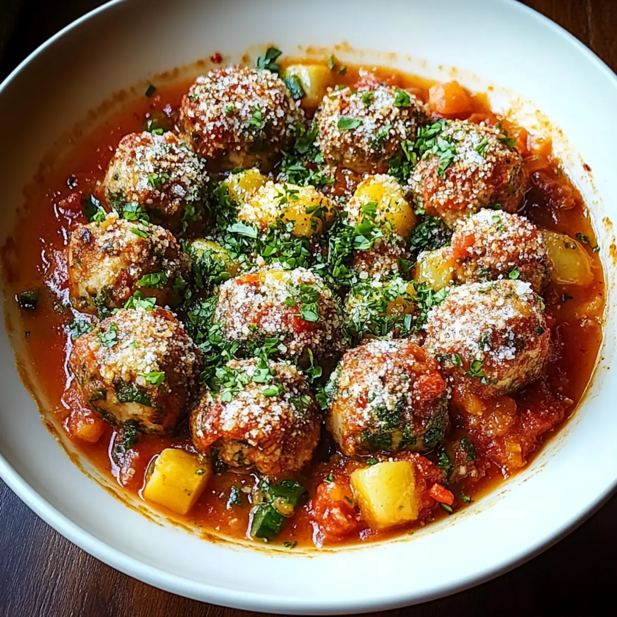 Hearty Spiced Italian Meatball Stew