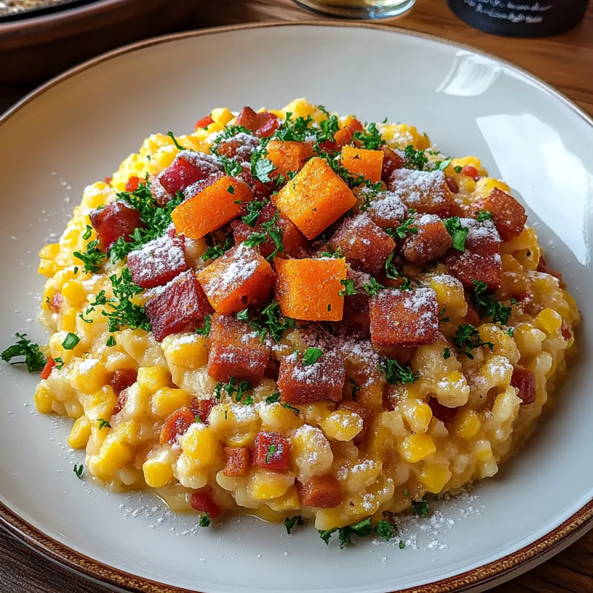 Pumpkin Risotto with Bacon & Parmesan