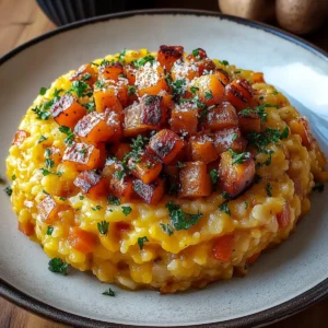 Pumpkin Risotto with Bacon & Parmesan