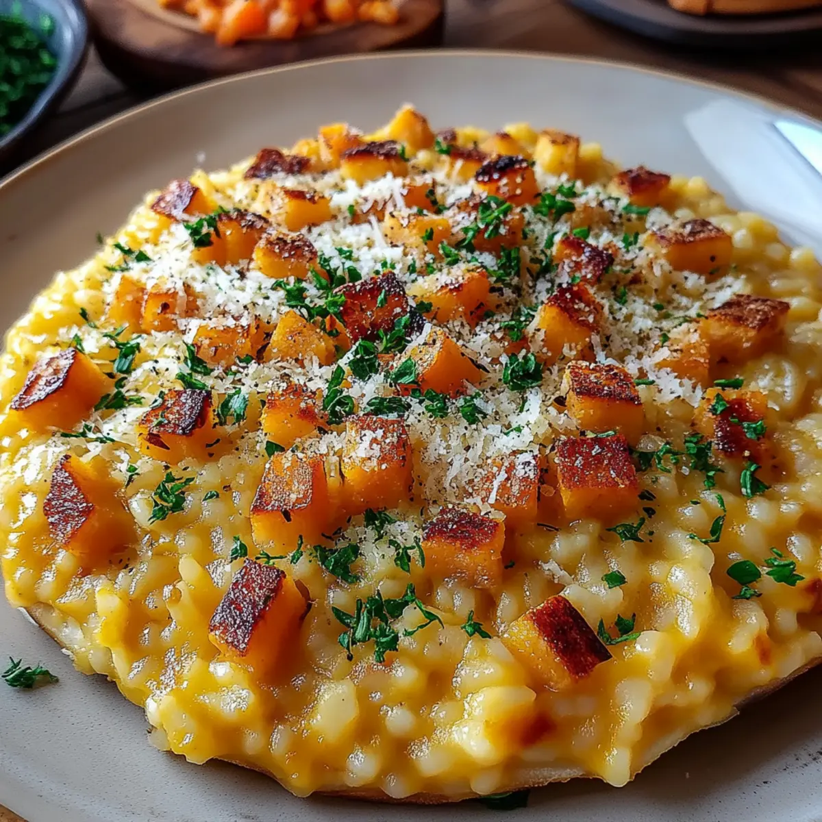 Pumpkin Risotto with Bacon & Parmesan