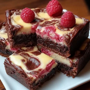 Raspberry Swirl Brownies